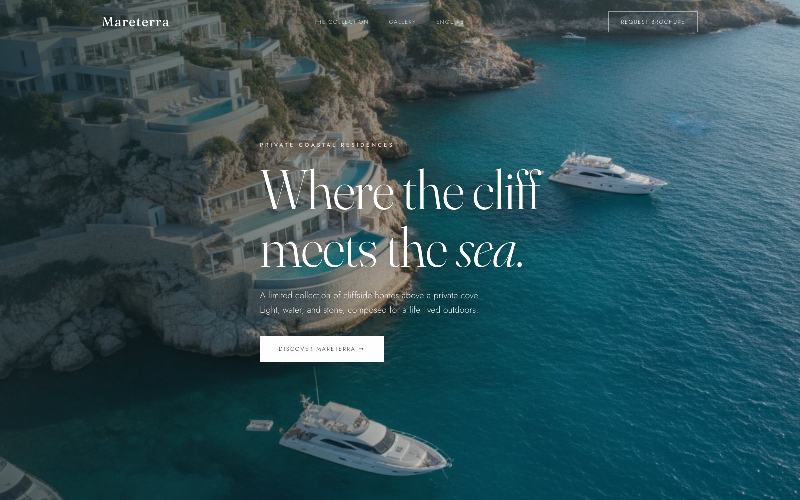 Mareterra coastal residences website design